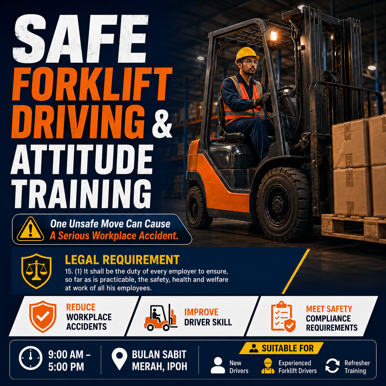 Safe Forklift Driving & Attitude Training (Ipoh)